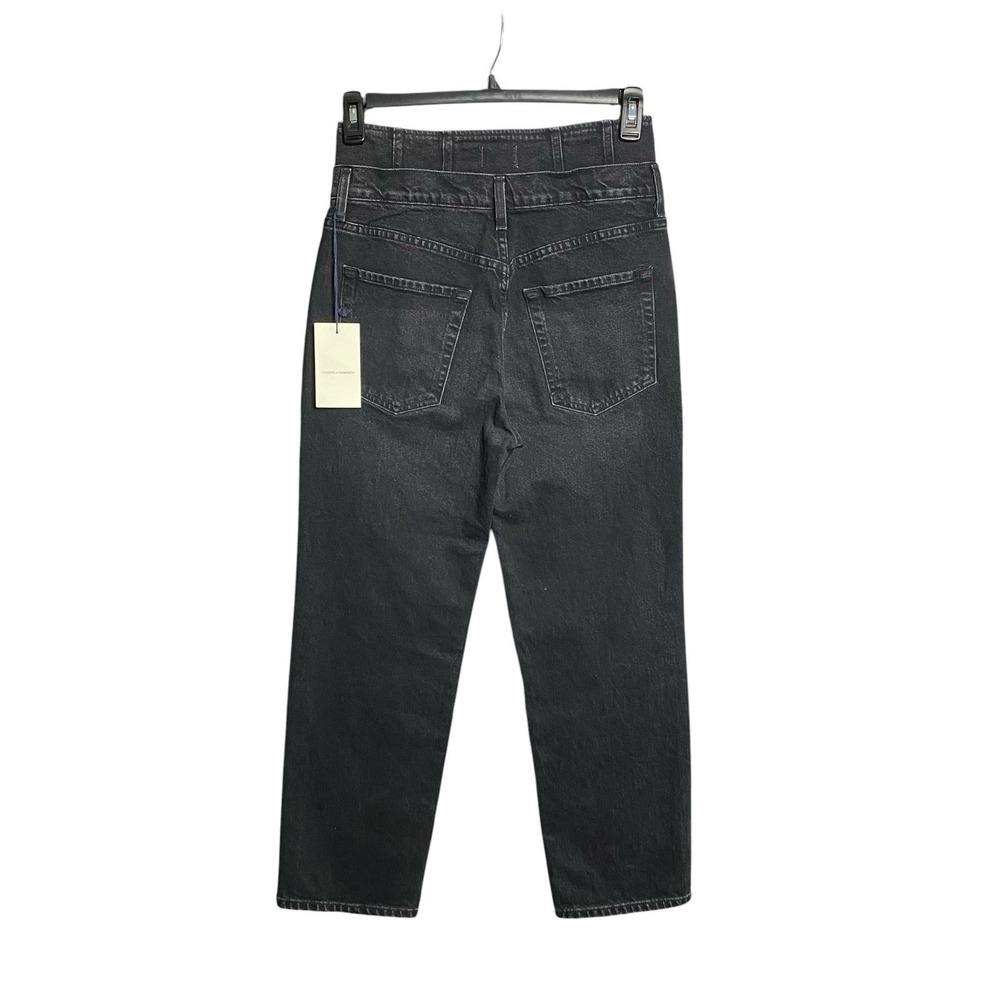 Citizens of Humanity Sidney Corset Straight Cropped Leg Jeans 27 Washed Black - Picture 2 of 16